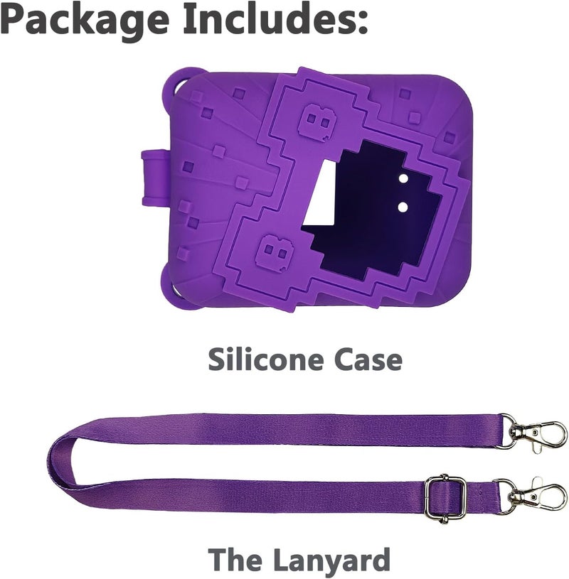 JCHPINE Silicone Cover Case for Bitzee Disney Interactive Digital Pet and Case, Protective Skin Sleeve for Bitzee Disney Virtual Electronic Pets (Purple) - Image 3